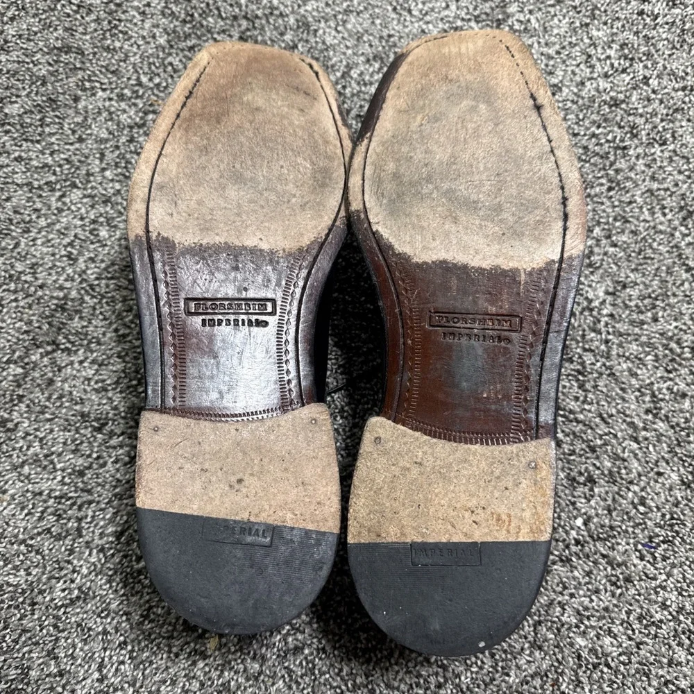 VTG Florsheim Imperial 18194 01 Leather Dress Shoes 10D